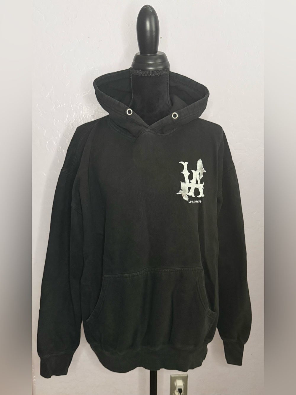 Fashion Nova Black Hoodie with “LA” Dove Logo